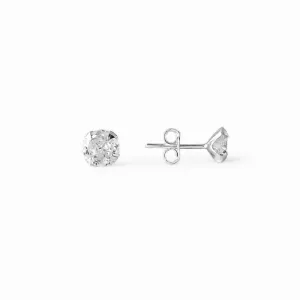 Brinco Ponto de Luz Prata 925 com Zircônia - 6mm
