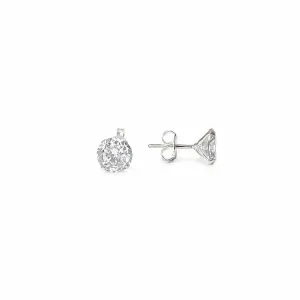 Brinco Ponto de Luz Prata 925 com Zircônia - 7mm