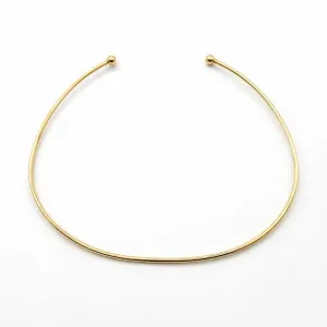 Colar Choker Aro Curvado Banhado a Ouro 18k