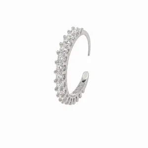 Piercing Nariz 1 Linha de Pedras Prata 925 com Zircônias