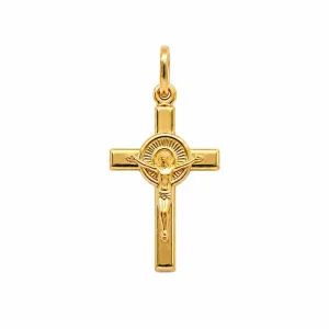 Pingente Cruz Crucifixo Banhado a Ouro 18k