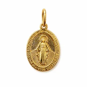 Pingente Nossa Senhora das Graças Banhado a Ouro 18k - 2,1cm