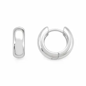 Brinco Argola Larga (7mm) Folheado a Prata - 1,5 cm