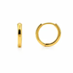 Brinco Argola Lisa Banhado a Ouro 18k - 1,2 cm