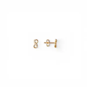 Brinco Infinito Banhado a Ouro 18k com Zircônias - 8mm