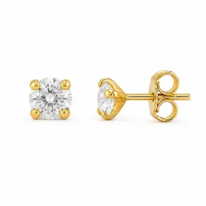 Brinco Ponto de Luz Banhado a Ouro 18K Zircônia - 10mm