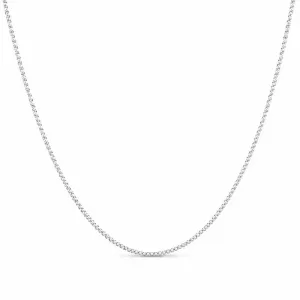 Corrente Cordão Elo Pipoca (1,5mm) Prata - 45 cm