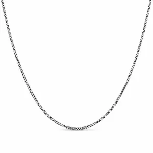 Corrente Cordão Elo Pipoca (1,5mm) Prata 925 Envelhecida - 70cm