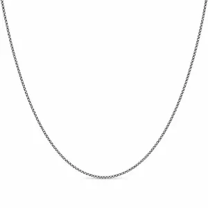 Corrente Cordão Elo Pipoca (1mm) Prata 925 Envelhecida - 70cm