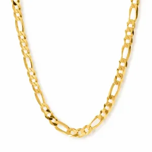 Corrente Elo 3x1 (8mm) Banhado a Ouro 18k - 60 cm