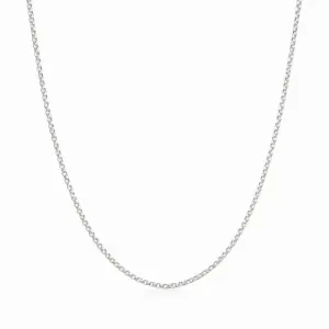 Corrente Elo Cadeado Duplo (2mm) Prata 925 - 45 cm