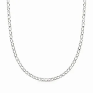 Corrente Elo Cadeado Duplo (3mm) Prata 925 - 45 cm