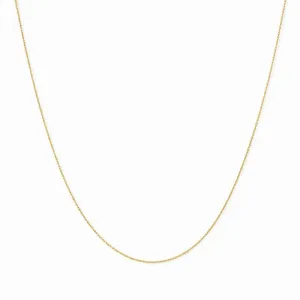 Corrente Veneziana (0,5mm) Banhada a Ouro 18k - 45 cm