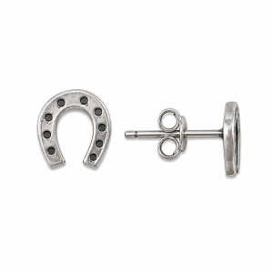 Brinco Ferradura Prata 925 Envelhecida - 5 mm