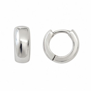 Brinco Argola Click Lisa (4mm) Prata 925 - 1,1 cm
