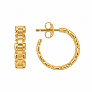Brinco Argola Trabalhada Banhado a Ouro 18k - 2,4 cm