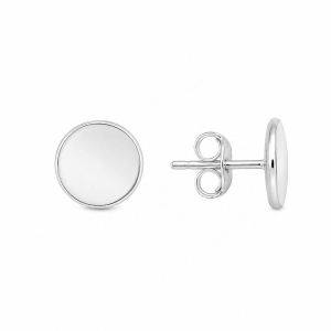 Brinco Circulo Liso Prata 925 - 8 mm