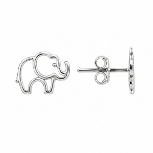 Brinco Elefante Vazado Prata 925 - 1,1 cm