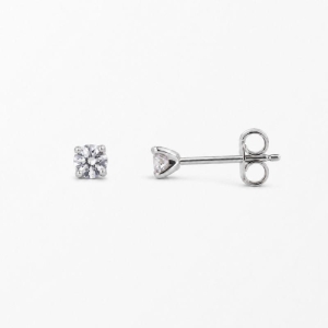 Brinco Ponto de Luz Prata 925 Zircônia - 3mm