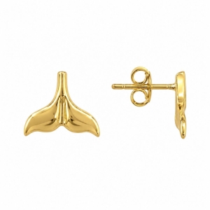 Brinco Rabo de Sereia Banhado a Ouro 18k - 1,2 cm