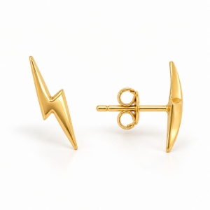Brinco Raio Banhado a Ouro 18k - 1,3 cm