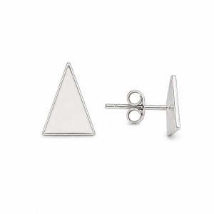 Brinco Triangulo Liso Prata 925 - 1 cm