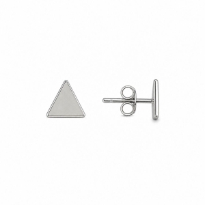 Brinco Triangulo Liso Prata 925 - 9 mm