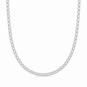 Corrente Elo Cadeado Duplo (3mm) Prata 925 - 45 cm