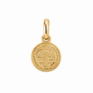 Pingente São Bento Banhado a Ouro 18k