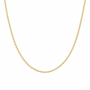Corrente Elo 1 em 1 Trabalhado Banhado a Ouro 18k - 50 cm