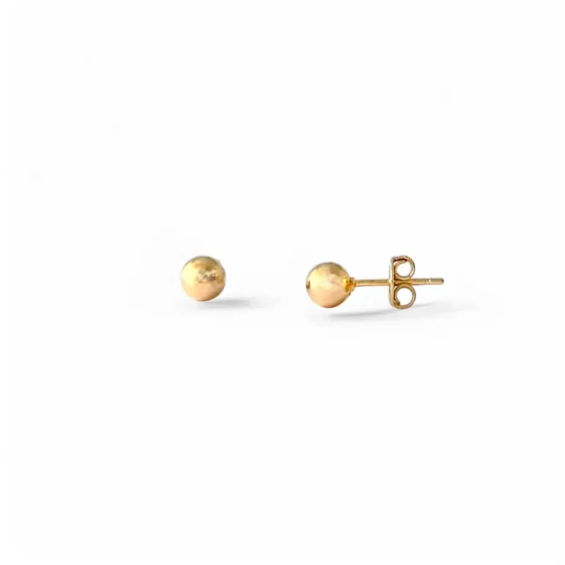 Brinco Bola Banhado a Ouro 18k- 0,4mm