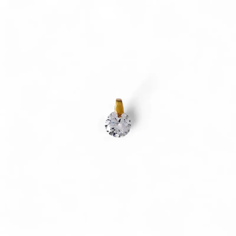 Pingente Ponto Luz Banhado a Ouro 18K Zircônia - G