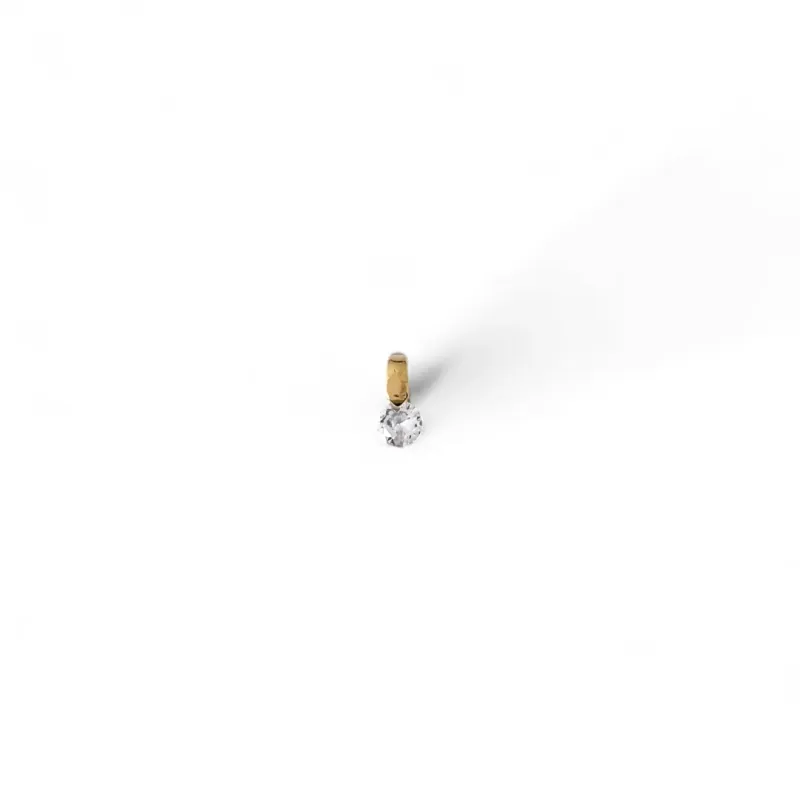 Pingente Ponto Luz Banhado a Ouro 18K Zircônia  - P