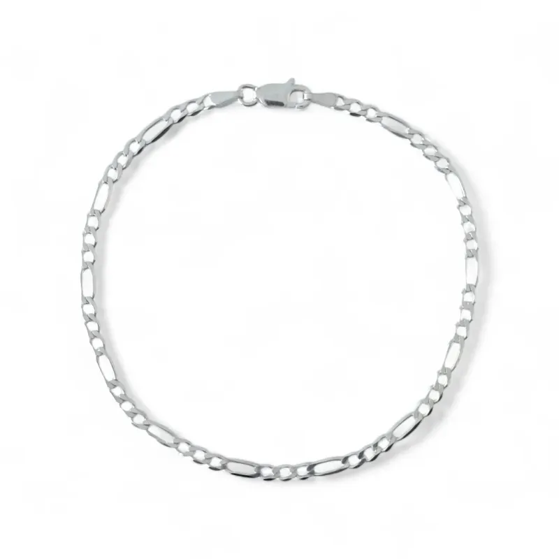 Pulseira Masculina Prata 925 Elo 3 em 1