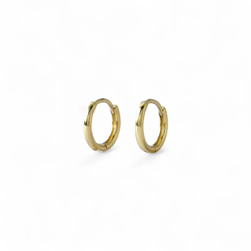 Brinco Argola Lisa Banhado a Ouro 18K- 1,2cm