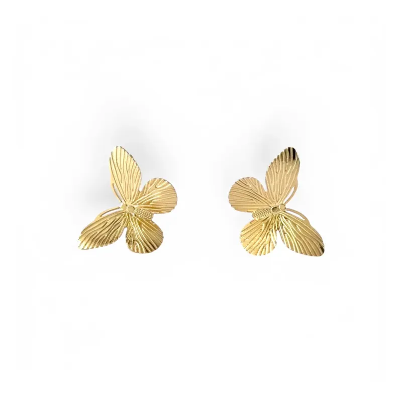 Brinco Borboleta Banhado a Ouro 18k