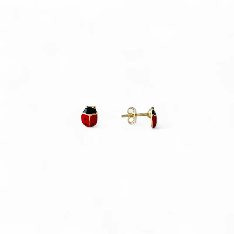 Brinco Infantil Banhado a Ouro 18k Joaninha