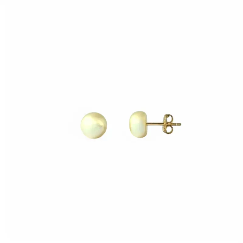 Brinco Meia Pérola Banhado a Ouro 18K