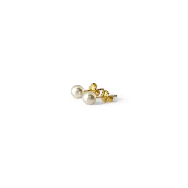 Brinco Pérola Banhado a Ouro 18k