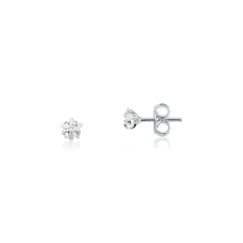 Brinco Prata 925 Estrela Zircônia -5mm