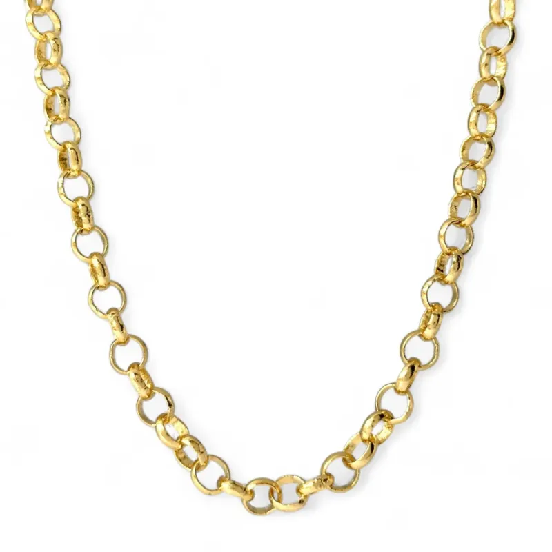Colar Elo Português Banhado a Ouro 18k