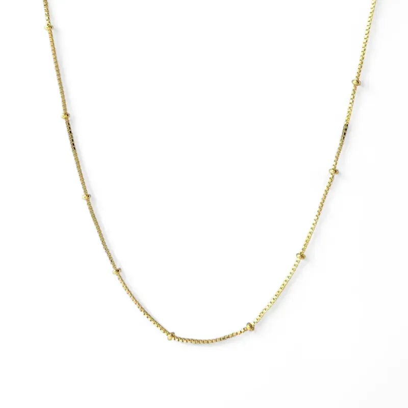 Colar Veneziana e Bolinhas Banhado a Ouro 18k - 45cm