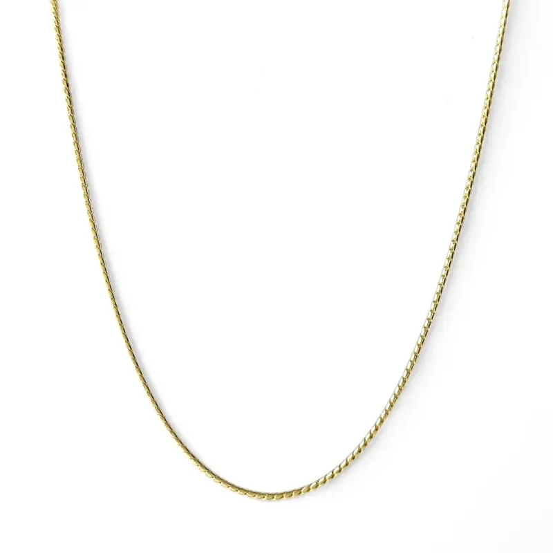 Corrente Fio Fino Laminado Banhada a Ouro 18k