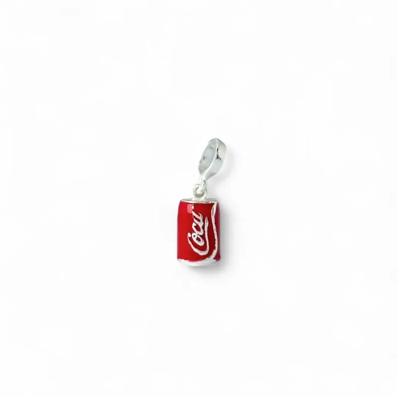 Pingente Berloque Lata Coca-Cola Prata 925
