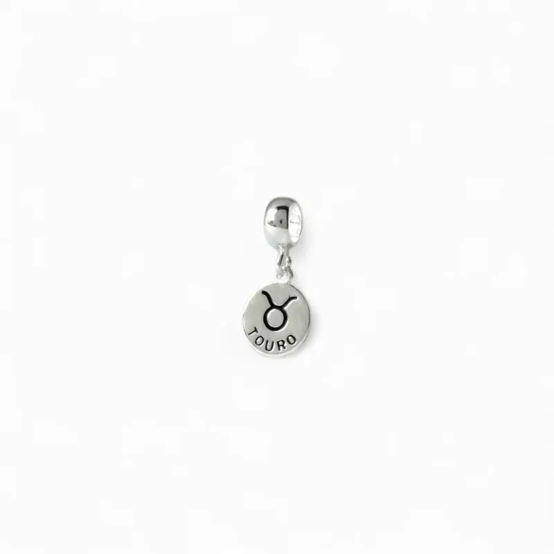 Pingente Berloque Prata 925 Signo de Touro