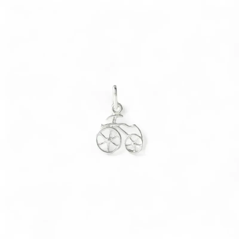 Pingente Bicicleta Prata 925 Liso