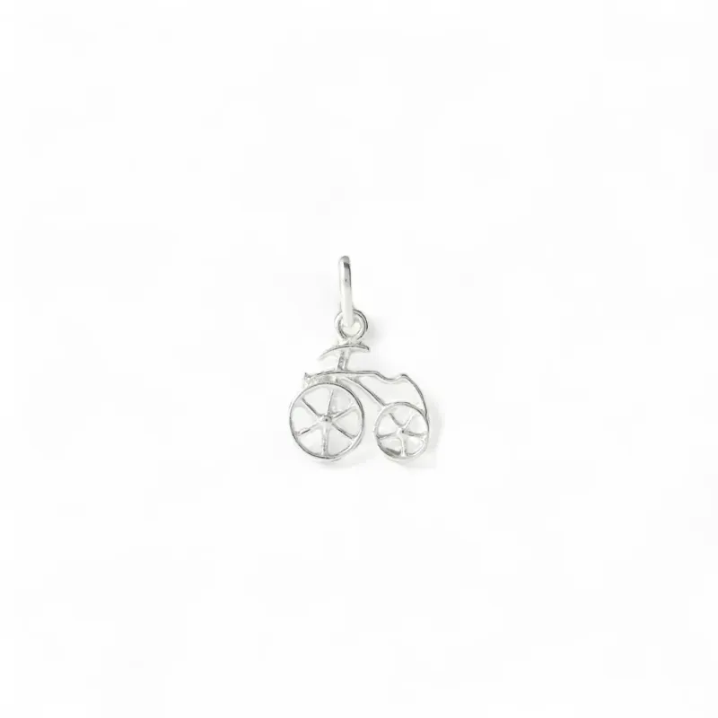 Pingente Bicicleta Prata 925 Liso