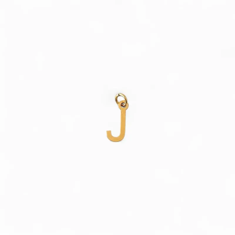 Pingente Letra J Banhado a Ouro 18k - 1cm