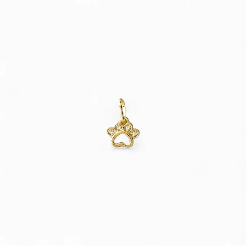 Pingente Pata Banhado a Ouro 18k com Zircônias