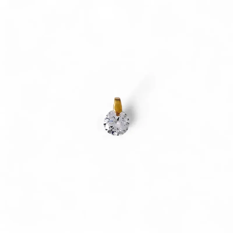 Pingente Ponto Luz Banhado a Ouro 18K Zircônia - G
